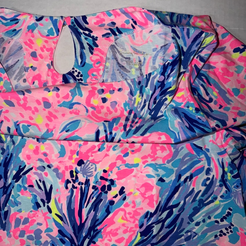 Lilly Pulitzer Pink and Blue Floral Blouse - Picture 2 of 4